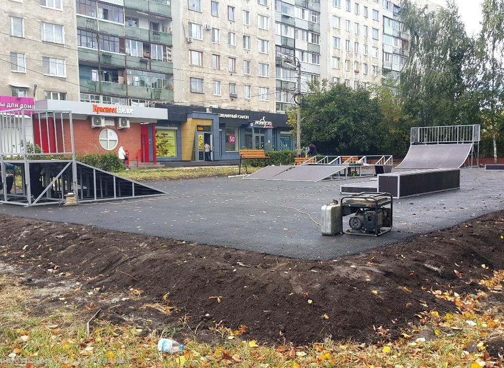 В Рязани завершаются работы по обустройству скейт-парка