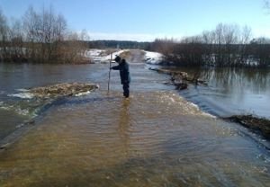 В Сапожковском районе затоплен мост через Пару