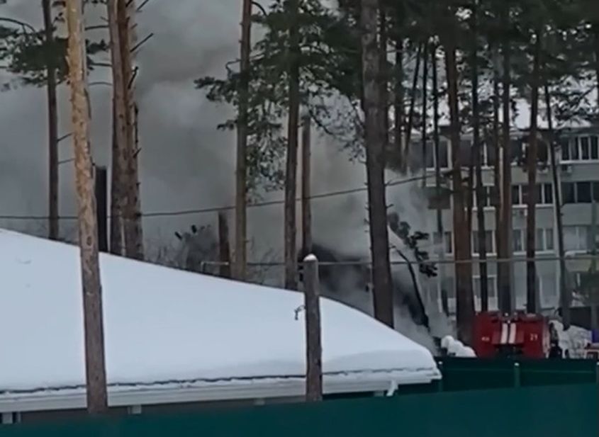 В Солотче случился крупный пожар