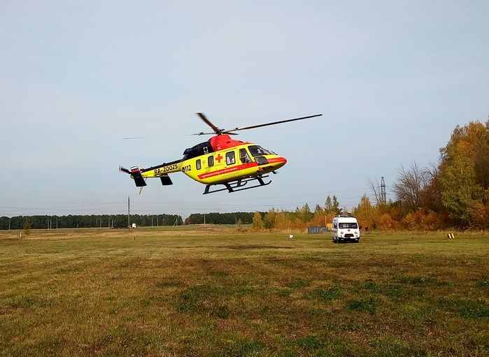 Двухлетнего ребенка отправили вертолетом санавиации в Рязань