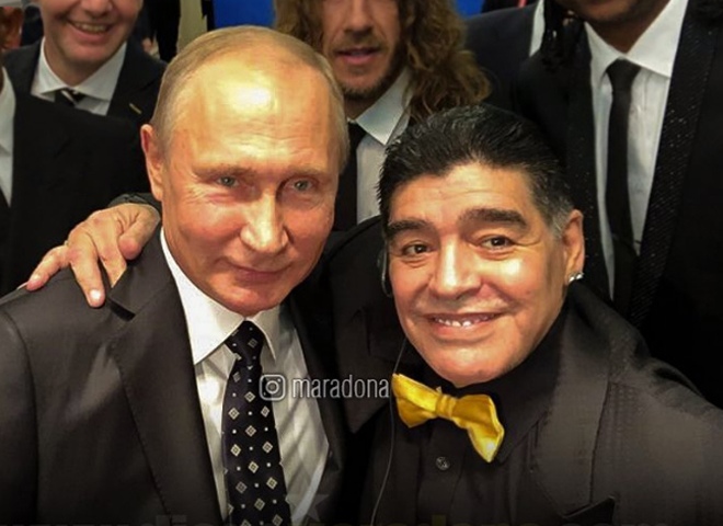 Марадона опубликовал селфи с Путиным