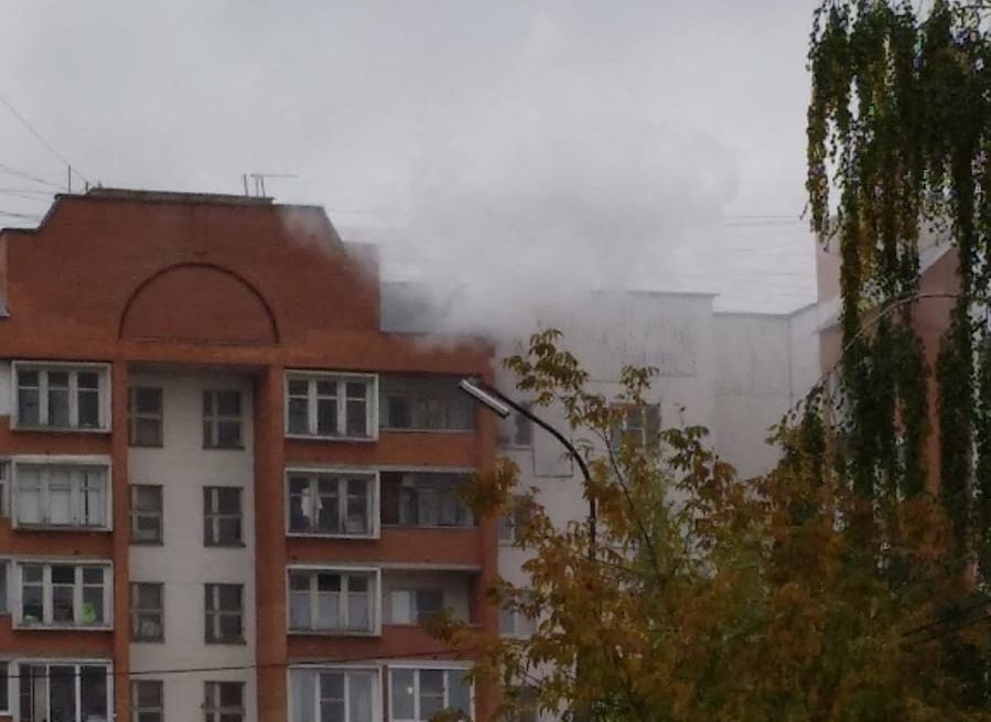 В МЧС сообщили подробности пожара в девятиэтажке на улице Крупской