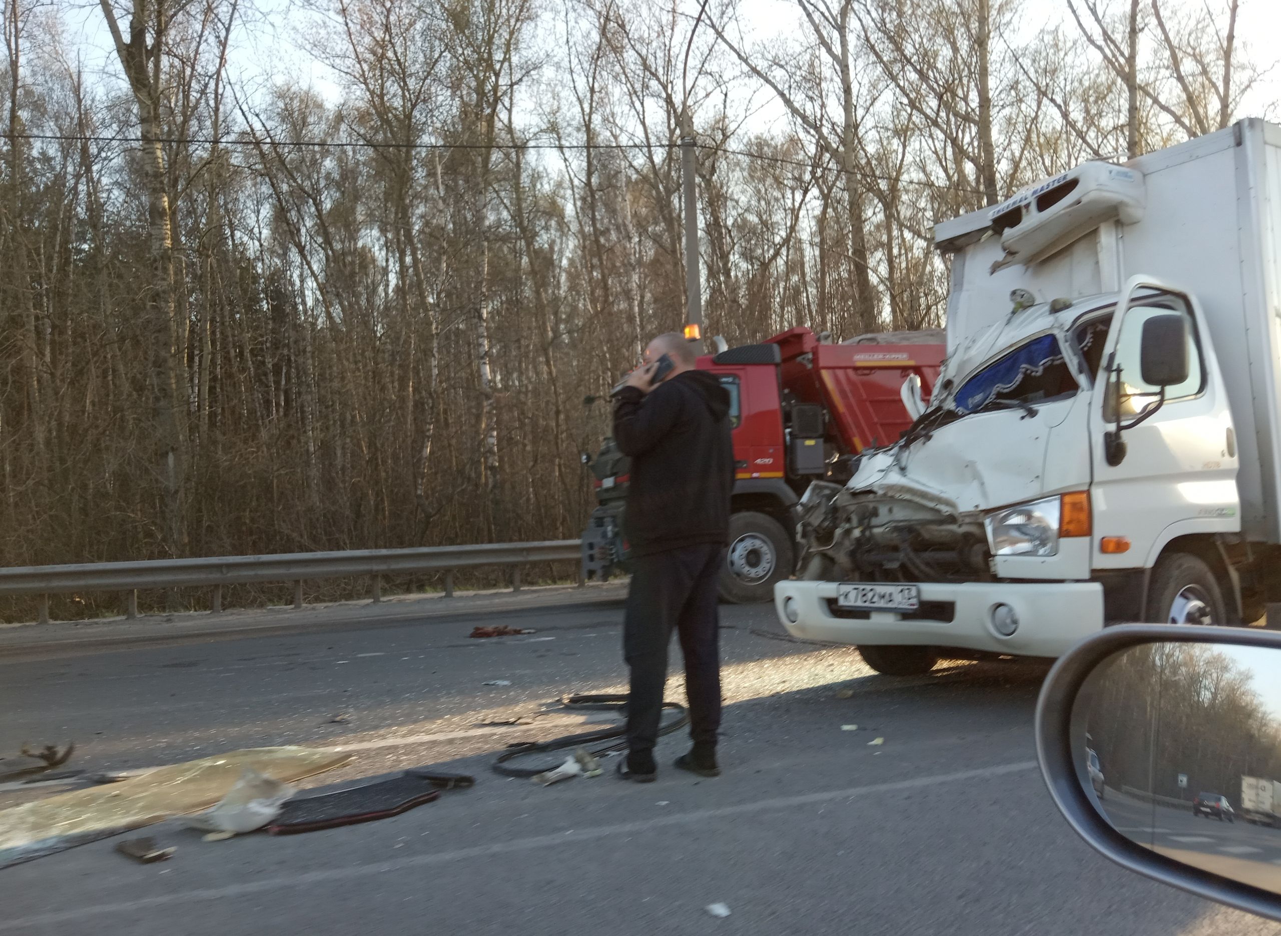 На трассе М5 на выезде из Рязани столкнулись два грузовика