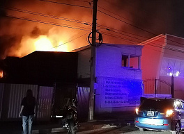 Ночью на Московском шоссе произошел пожар