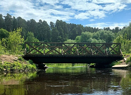 В Солотче смыло мост
