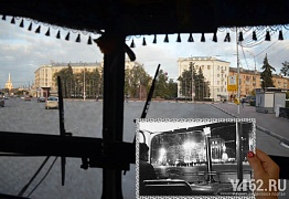 Вид на площадь Ленина из троллейбуса
