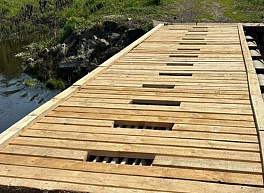 Мост у Лысой горы в Солотче отремонтировали 