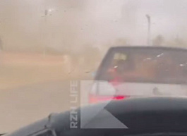 Ураган в Рязанской области попал на видео