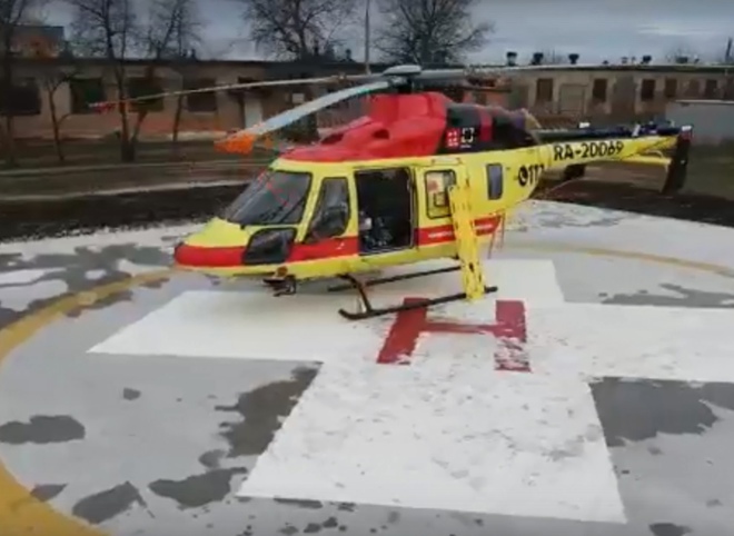 На территории Рязанской ОКБ достроили вертолетную площадку